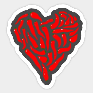 Chilli Heart Sticker